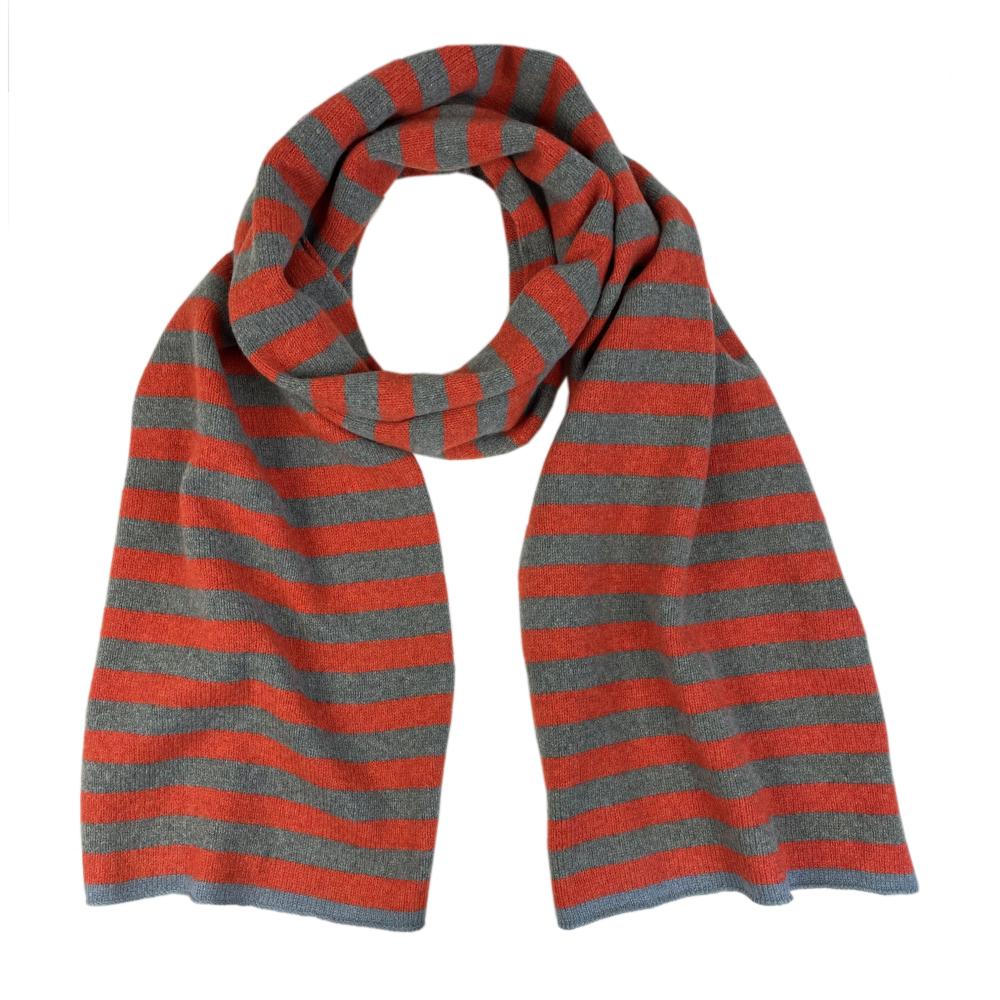 wide strpe scarf orange green.jpg